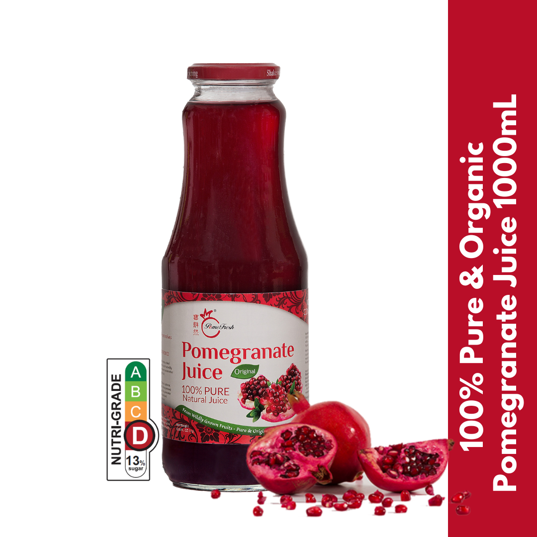 PomeFresh 100% Organic Pomegranate Juice 1L