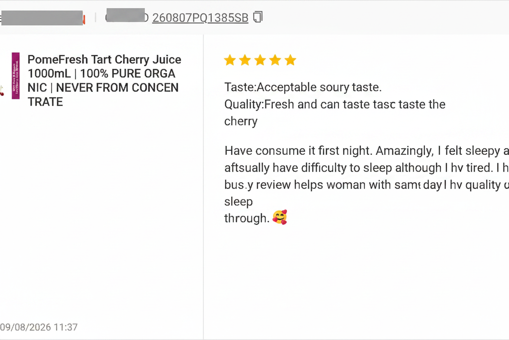 Real Results: What Customers Are Saying About PomeFresh Tart Cherry Juice