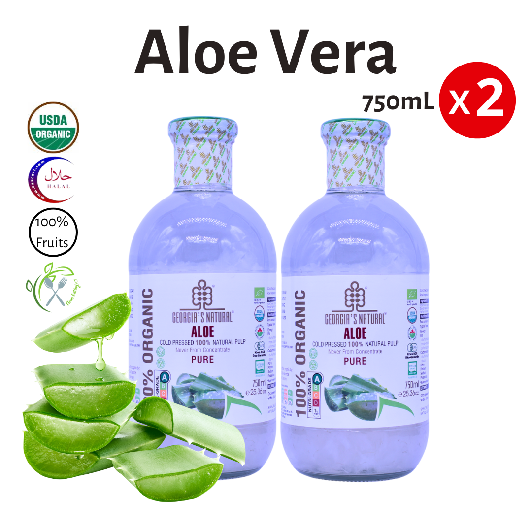 [Georgia's Natural] Aloe Vera Juice 750mL | 100% Pure Organic | Detox | PREMIUM