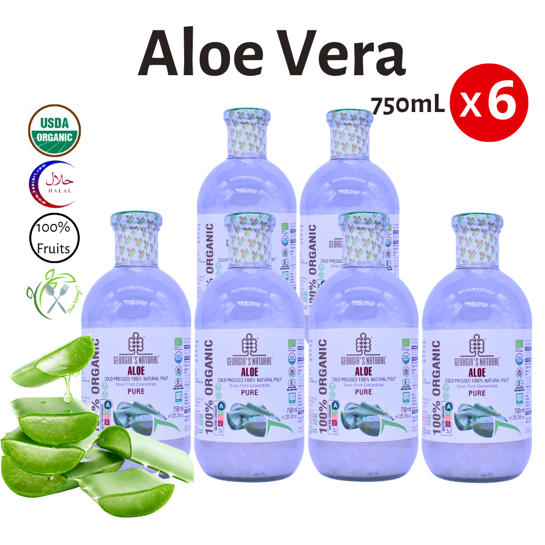 [Georgia's Natural] Aloe Vera Juice 750mL | 100% Pure Organic | Detox | PREMIUM