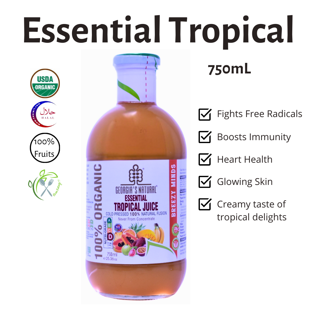 [Georgia's Natural] Essential Tropical Juice 750mL | CNY Limited Edition | 100% Pure Organic