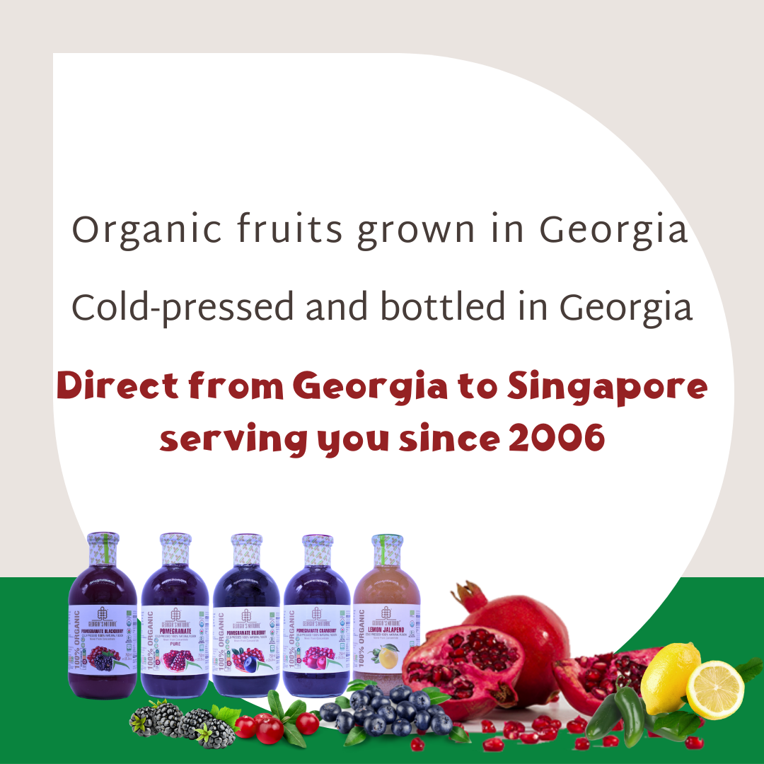 [Georgia's Natural] Pomegranate Cranberry 750mLX2 Bottles | 100% Pure Organic | PREMIUM