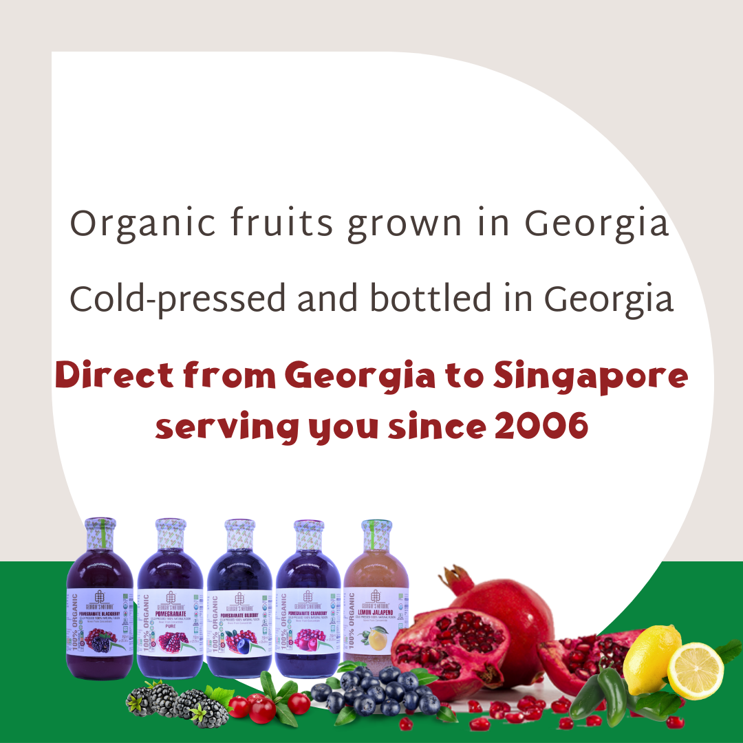 [Georgia's Natural] Pomegranate Blackberry 750mLX2 (2 Bottles) | 100% Pure Organic | PREMIUM