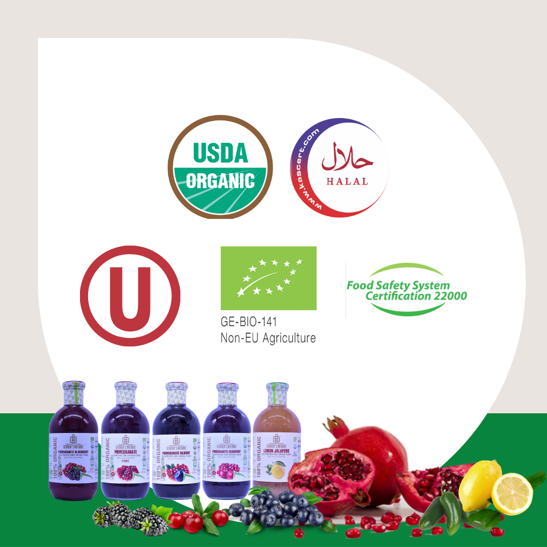 [Georgia's Natural] Pomegranate Cranberry 750mLX2 Bottles | 100% Pure Organic | PREMIUM