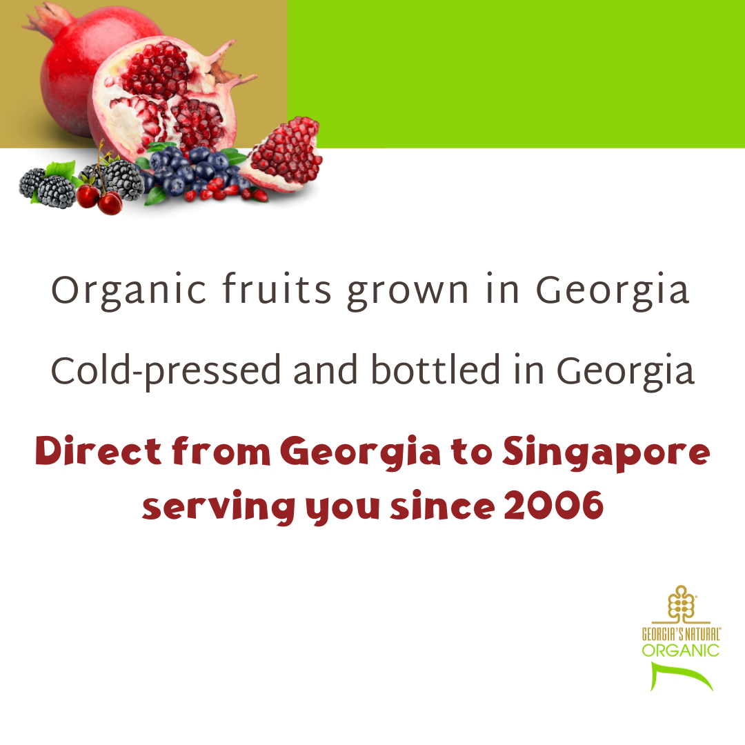 【Georgia's Natural】Pomegranate Blackberry 750mL | 100% Pure Organic | Best of Both Worlds