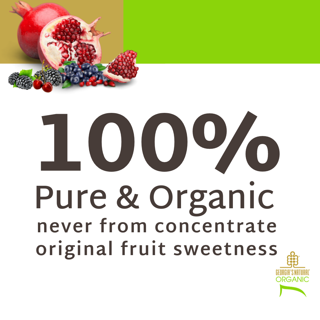 【Georgia's Natural】Pomegranate Blackberry 750mL | 100% Pure Organic | Best of Both Worlds