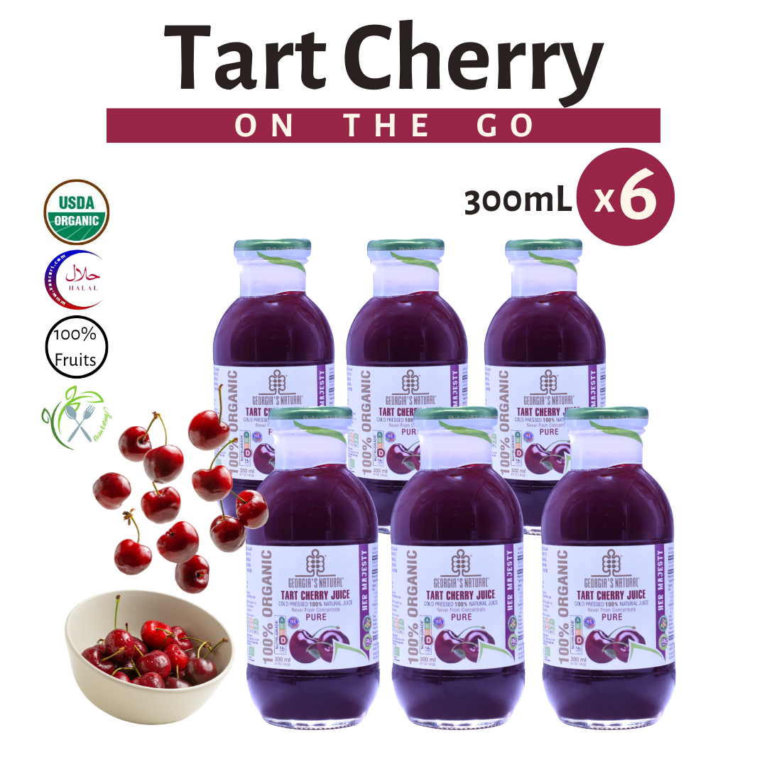 [Georgia's Natural] 100% Pure Organic Tart Cherry Juice | 300mLX6 | NEVER From Concentrate