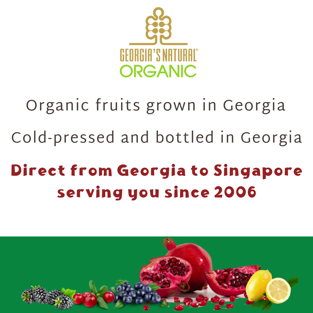 [Georgia's Natural] Pomegranate Juice 300mLX12 Bottles | 100% PURE ORGANIC | NEVER FROM CONCENTRATE