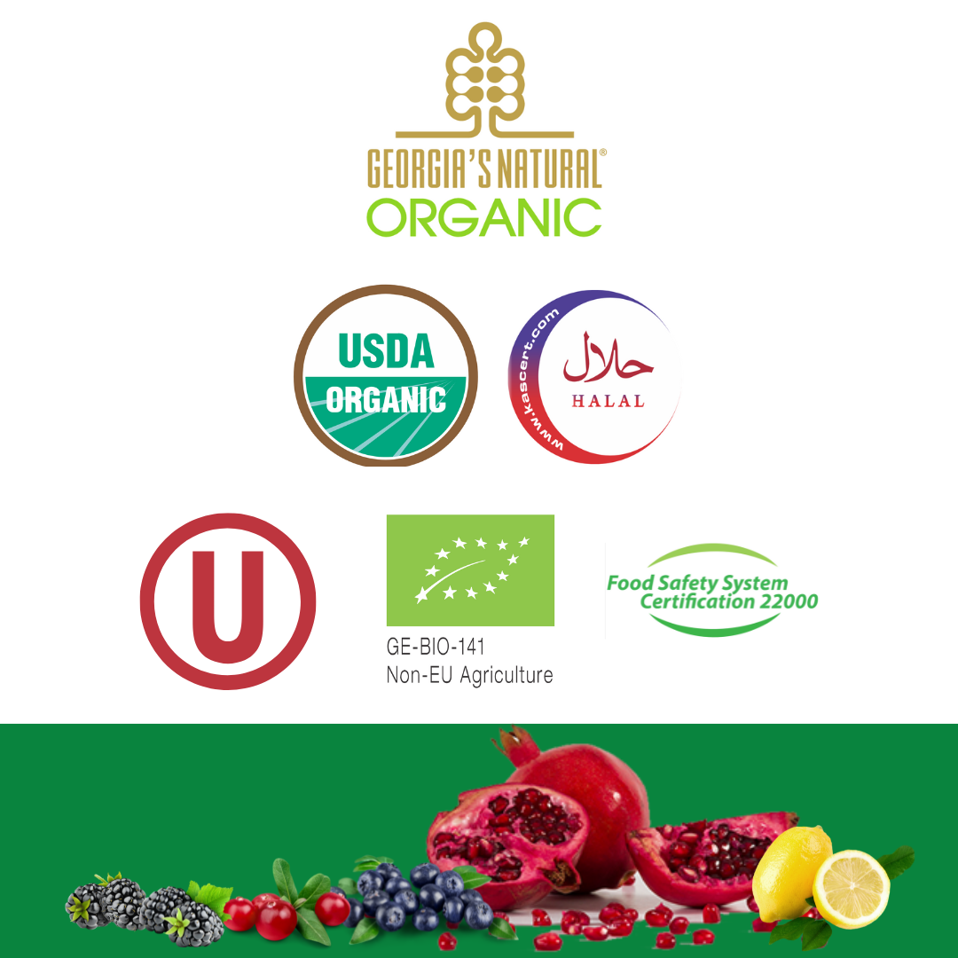 [Georgia's Natural] Pomegranate Juice 300mLX12 Bottles | 100% PURE ORGANIC | NEVER FROM CONCENTRATE