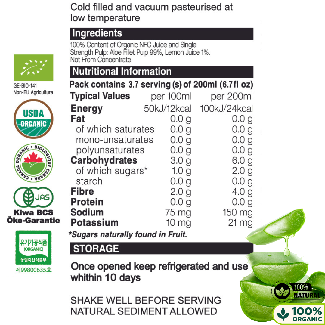 [Georgia's Natural] Aloe Vera Juice 750mL | 100% Pure Organic | Detox | PREMIUM