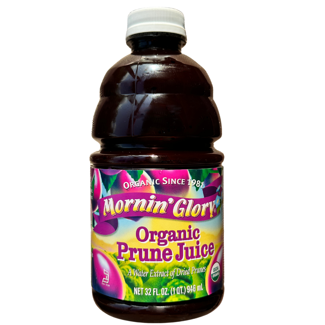 【Mornin'Glory 】Organic Prune Juice 946mL X 2 (TWO Bottles) | 100% Pure Organic | Never from Concentrate | Juice for Constipation | Best Taste