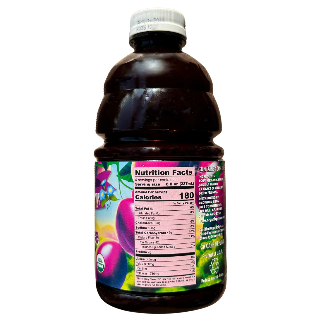 【Mornin'Glory 】Organic Prune Juice 946mL | 100% Pure Organic | Never from Concentrate | Juice for Constipation | Best Taste