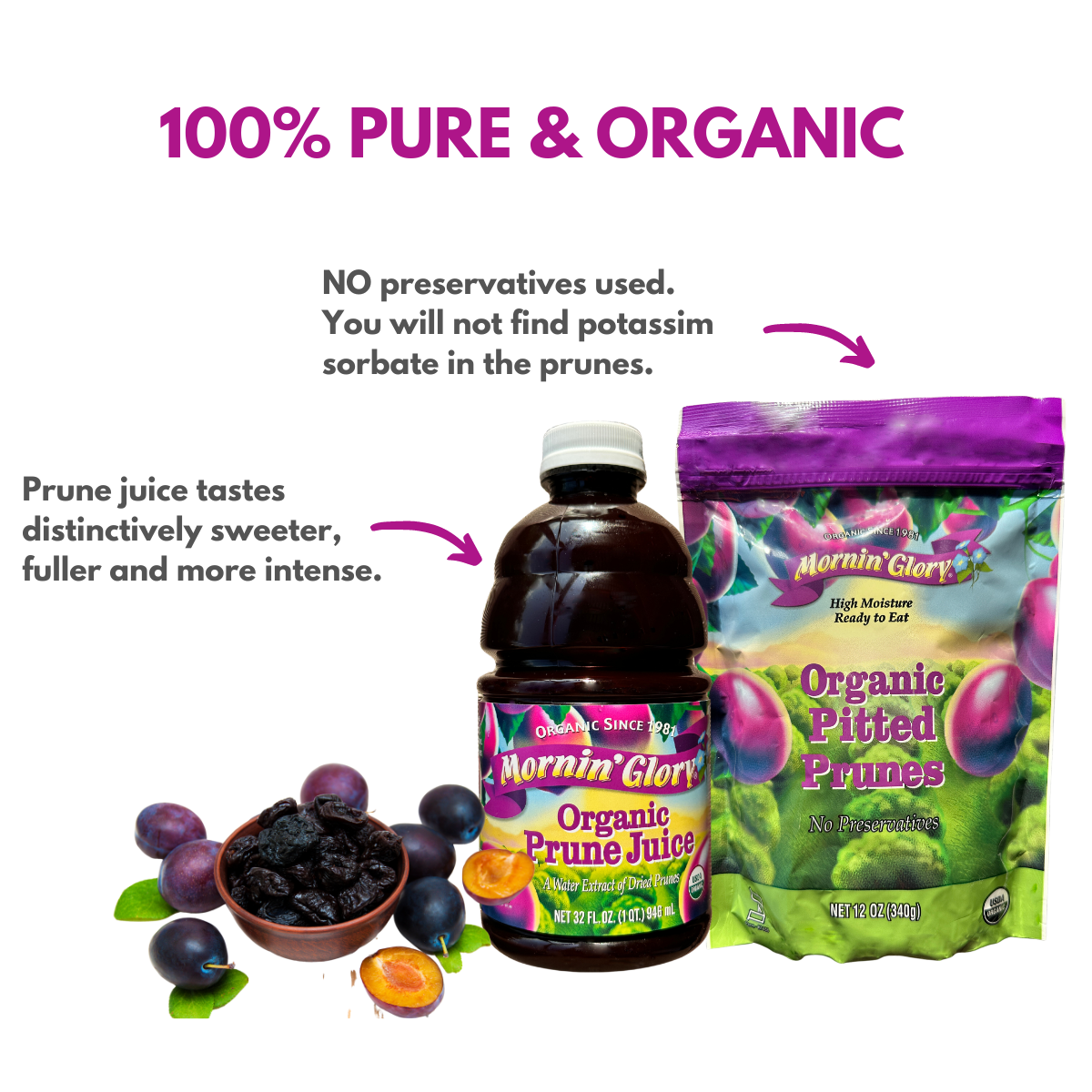 Organic Pitted Prune 100 Pure Organic Constipation 纯有机西梅 黑枣