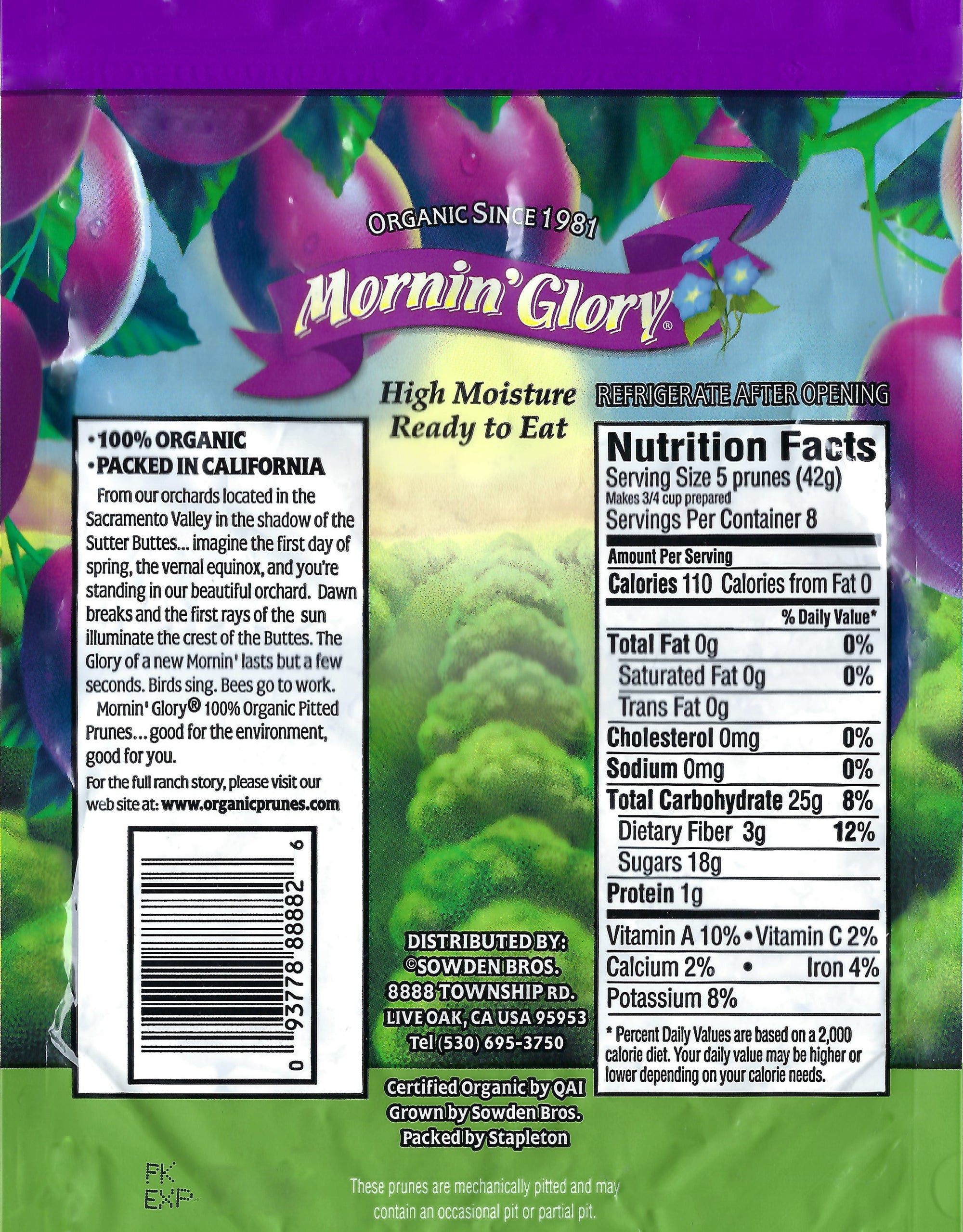 Organic Pitted Prune 100 Pure Organic Constipation 纯有机西梅 黑枣