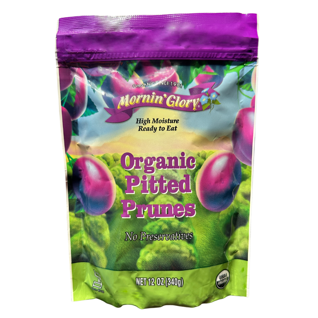 【Mornin'Glory 】Organic Pitted Prunes 340g X 2 (TWO Bags) | Non-sorbate | 100% Pure Organic | Healthy snacks for constipation| Best Taste