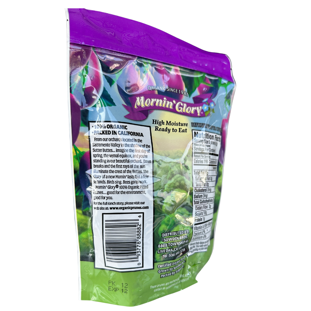 【Mornin'Glory 】Organic Pitted Prunes 340g | Non-sorbate | 100% Pure Organic | Healthy snacks for constipation| Best Taste