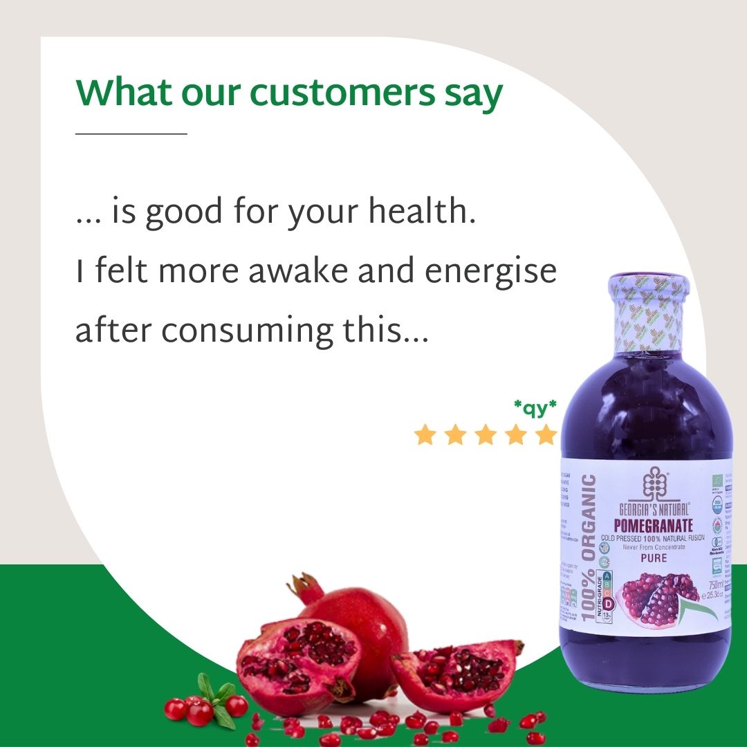 [Georgia's Natural] Pomegranate Juice 750mLX2 Bottles | 100% Pure Organic | PREMIUM