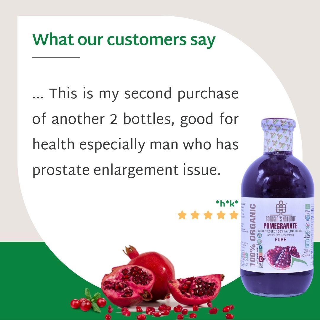 [Georgia's Natural] Pomegranate Juice 750mLX2 Bottles | 100% Pure Organic | PREMIUM