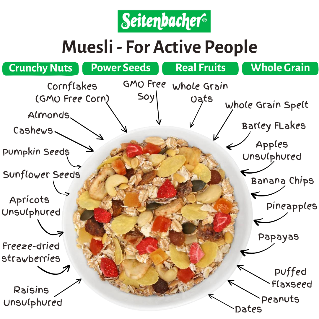 Seitenbacher Muesli – Mix of 3 Bags (454g x 3) | Best From Germany