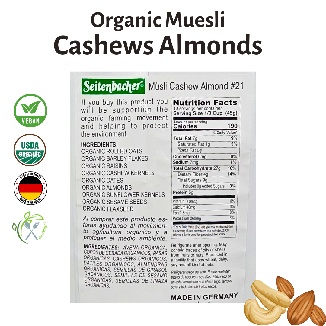 Seitenbacher Organic Muesli – Mix of 2 Bags | Best From Germany