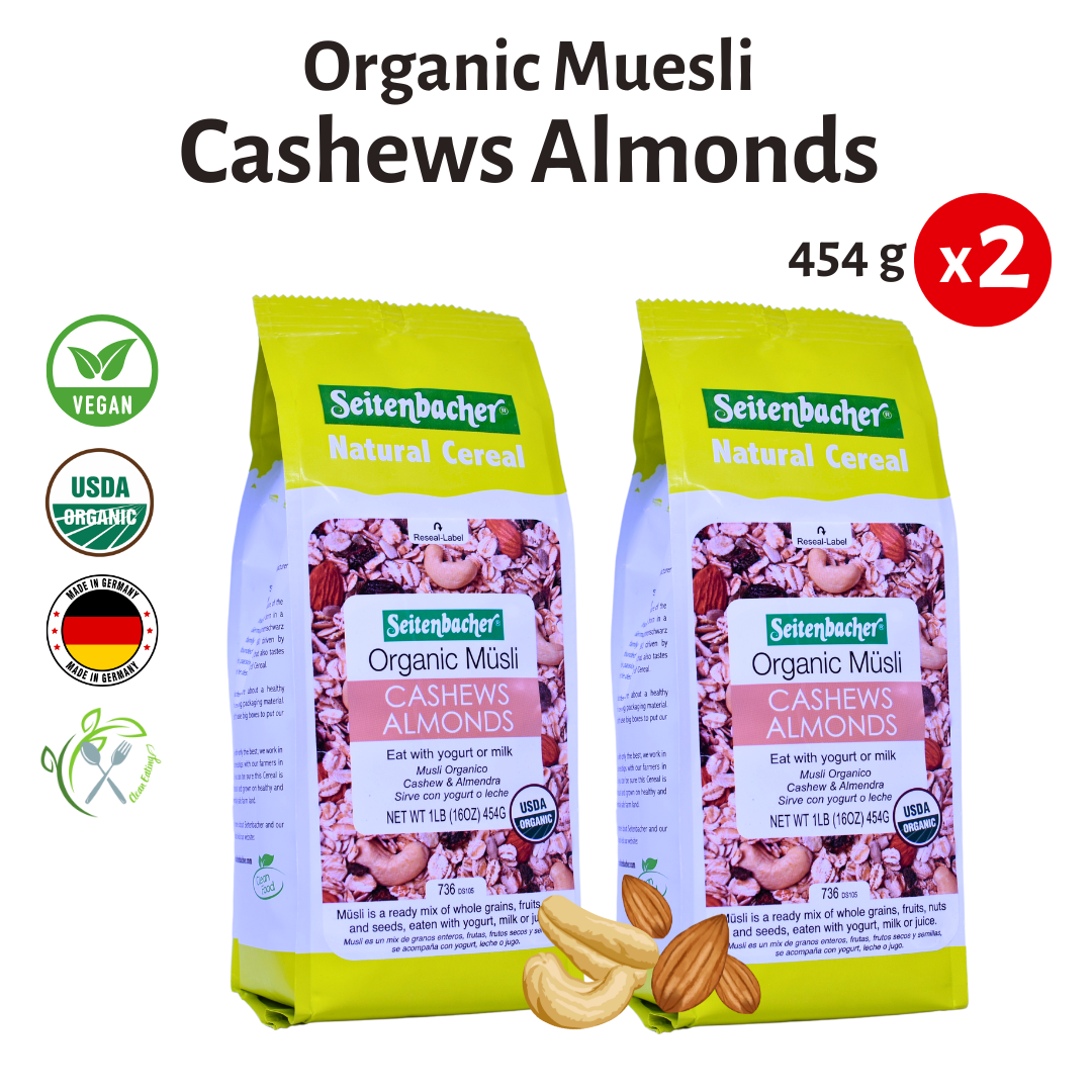 Seitenbacher Organic Muesli Cashews Almonds (454g) | Best From Germany