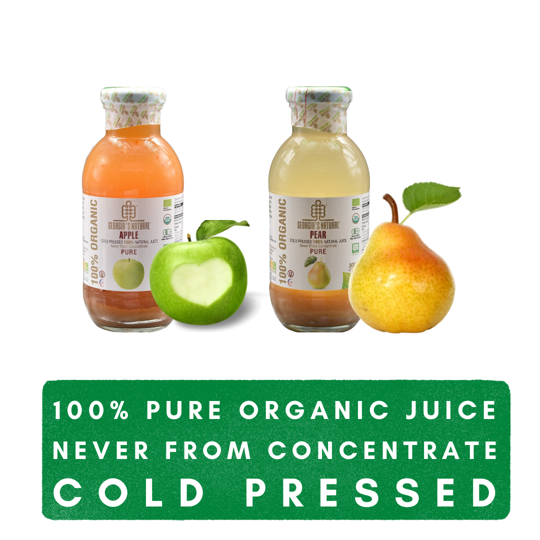 【Georgia's Natural】Apple Juice 300mLX12 Bottles | 100% Pure Organic | Immunity Booster