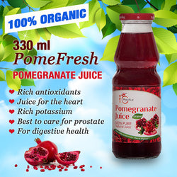 PomeFresh 100% Organic Pomegranate Juice 330ml - PomeFresh Organic Pte Ltd