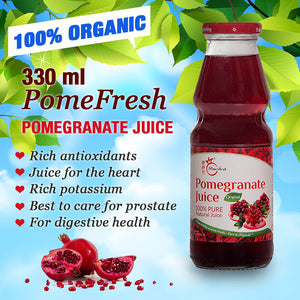 PomeFresh 100% Organic Pomegranate Juice 330ml - PomeFresh Organic Pte Ltd