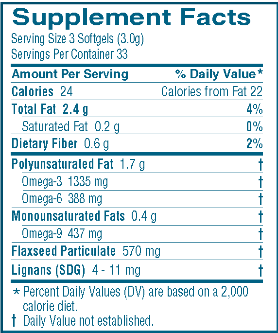 Lignan Flax Softgels 100ct - PomeFresh Organic Pte Ltd