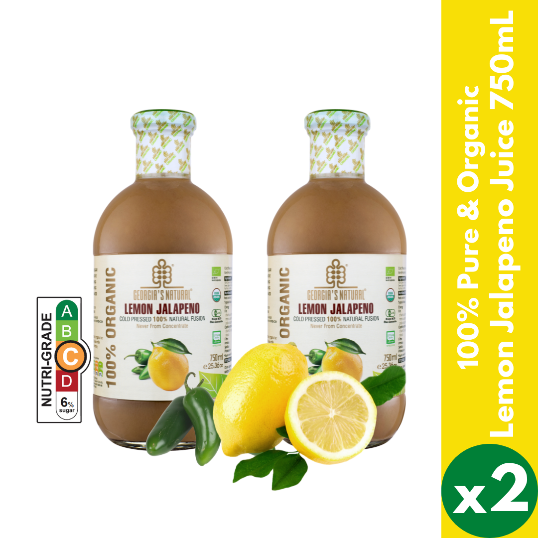 【Georgia's Natural】Lemon Jalapeno 750mLX2 Bottles | 100% Pure Organic | Best of Both Worlds