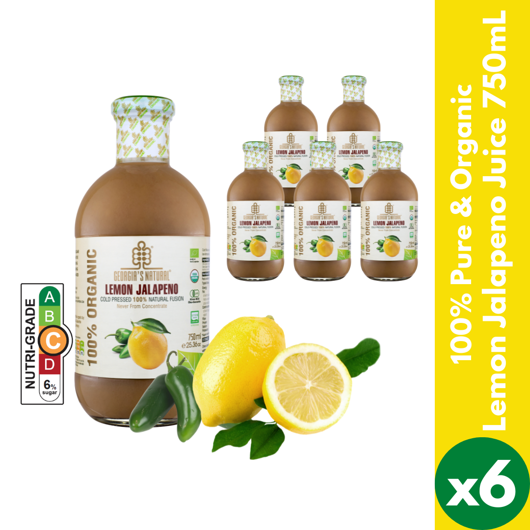 【Georgia's Natural】Lemon Jalapeno 750mLX6 Bottles | 100% Pure Organic |  PREMIUM