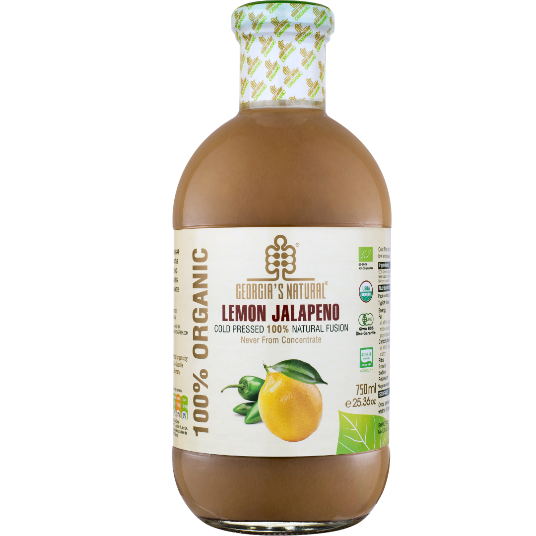 【Georgia's Natural】Lemon Jalapeno 750mLX2 Bottles | 100% Pure Organic | Best of Both Worlds