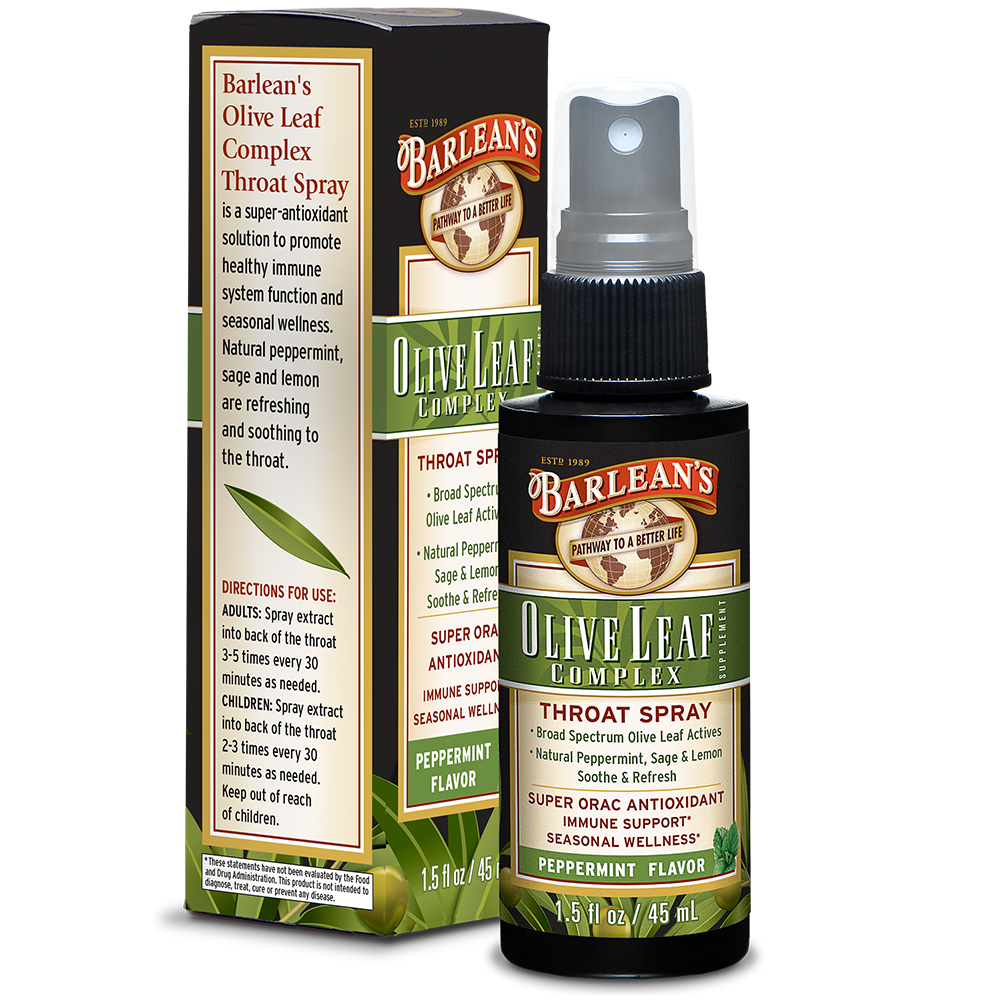 OLIVE LEAF COMPLEX THROAT SPRAY - PEPPERMINT