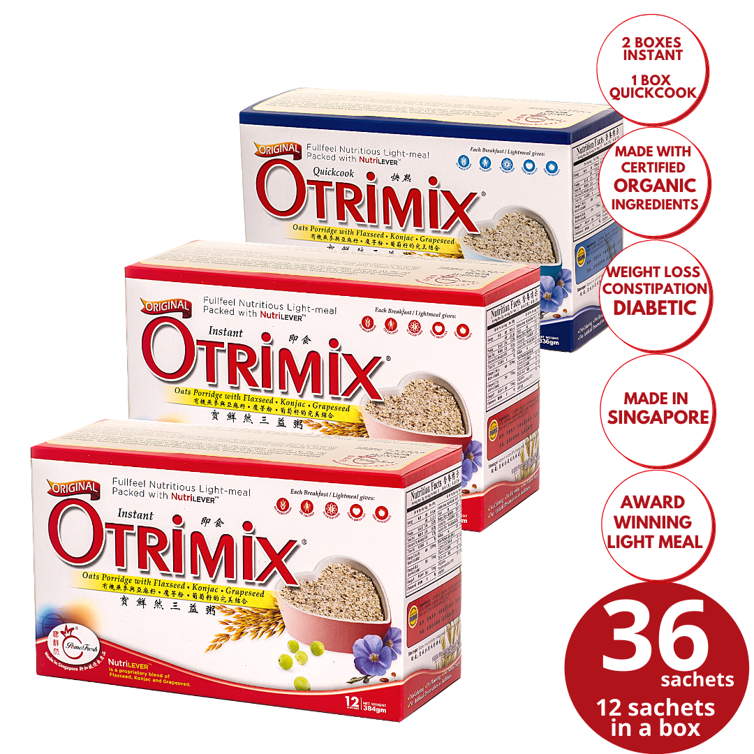 Otrimix Instant & Quickcook Oats Porridge 36 Meals (3 Box) | FREE Delivery