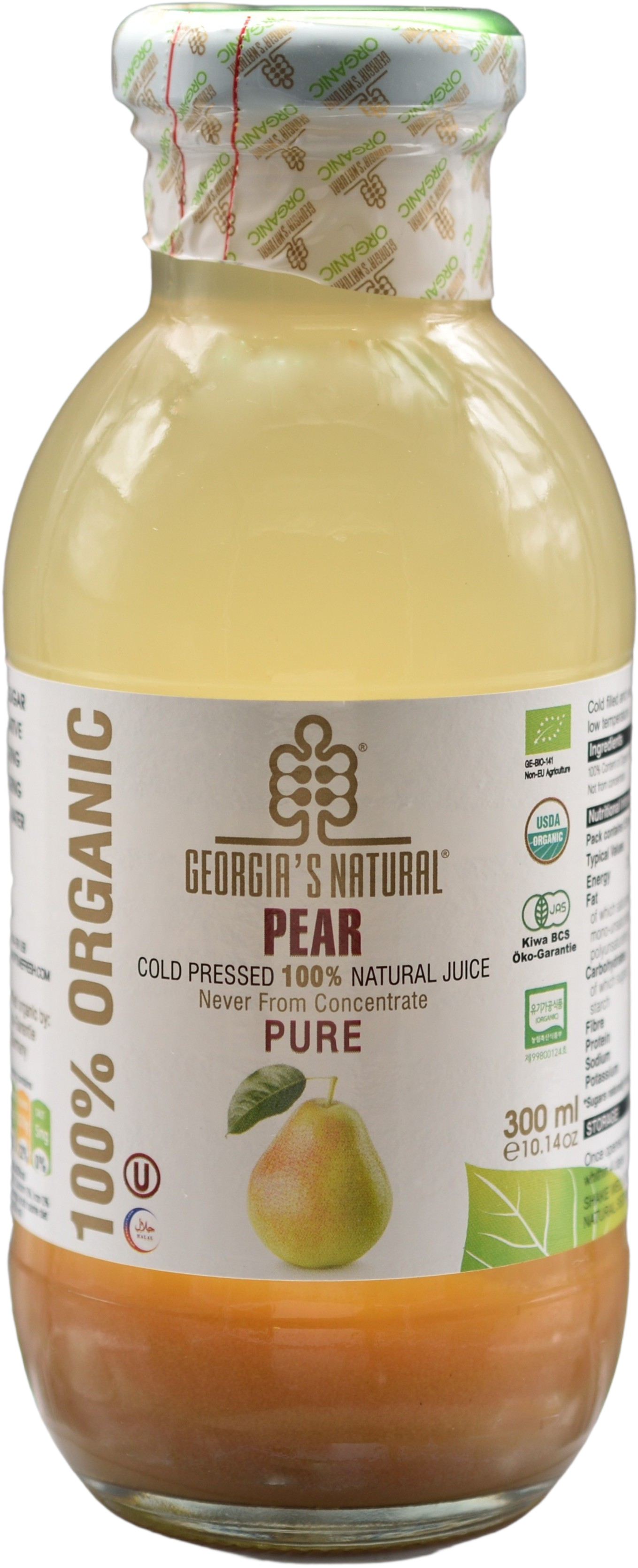 【Georgia's Natural】100% Pure Organic Pear Juice 300mL
