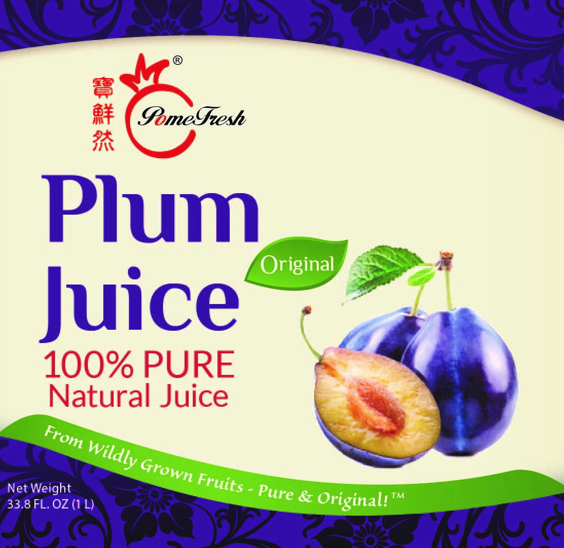 PomeFresh 100% Organic Plum Juice 1L - PomeFresh Organic Pte Ltd