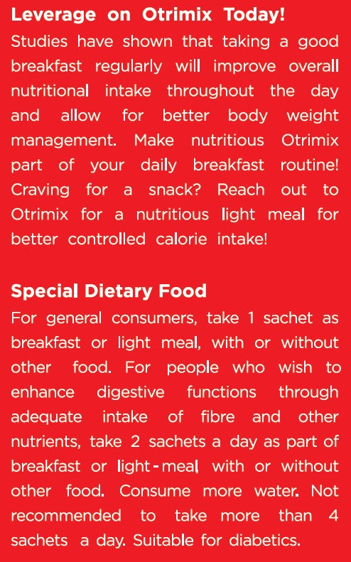 Otrimix Instant Oats Porridge 12 Meals (1 Box) - PomeFresh Organic Pte Ltd