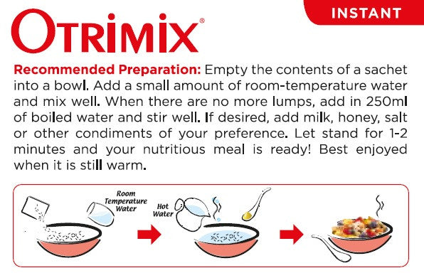 Otrimix Instant Oats Porridge 12 Boxes (1 Carton) - PomeFresh Organic Pte Ltd