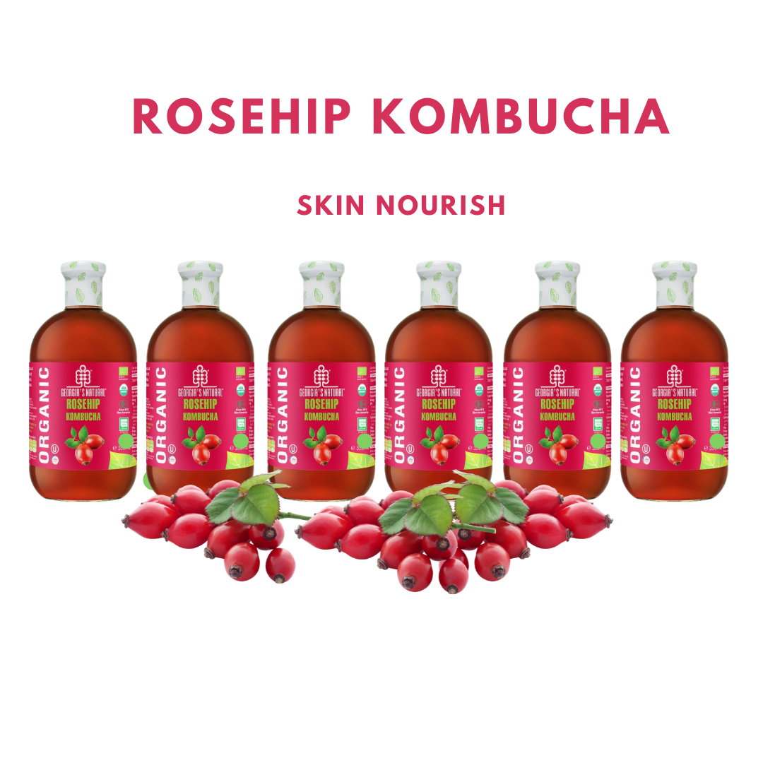 【Georgia's Natural】Organic Kombucha | 300mL X 6 bottles | Rosehip | Immunity Booster | Detoxifying | Beautiful Skin