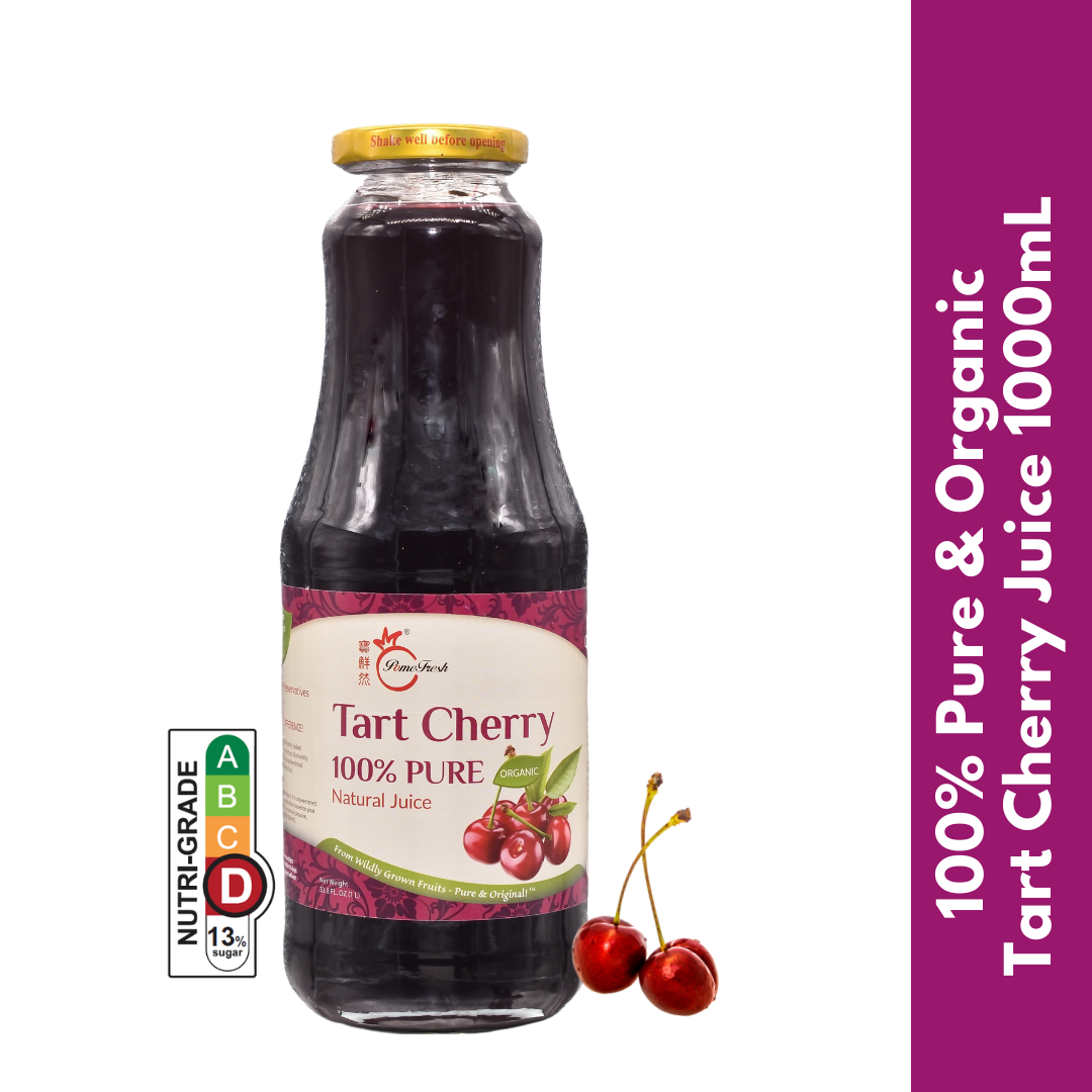 PomeFresh 100% Pure Organic Tart Cherry Juice 1L
