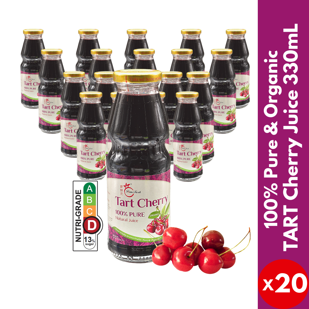 PomeFresh 100% Pure Organic Tart Cherry Juice 330mL ONE Carton (330mLX20)